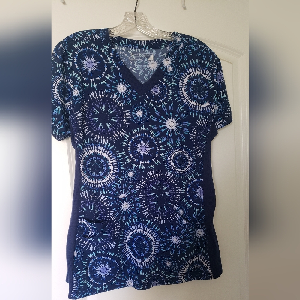 Blue Firework Patterned Top